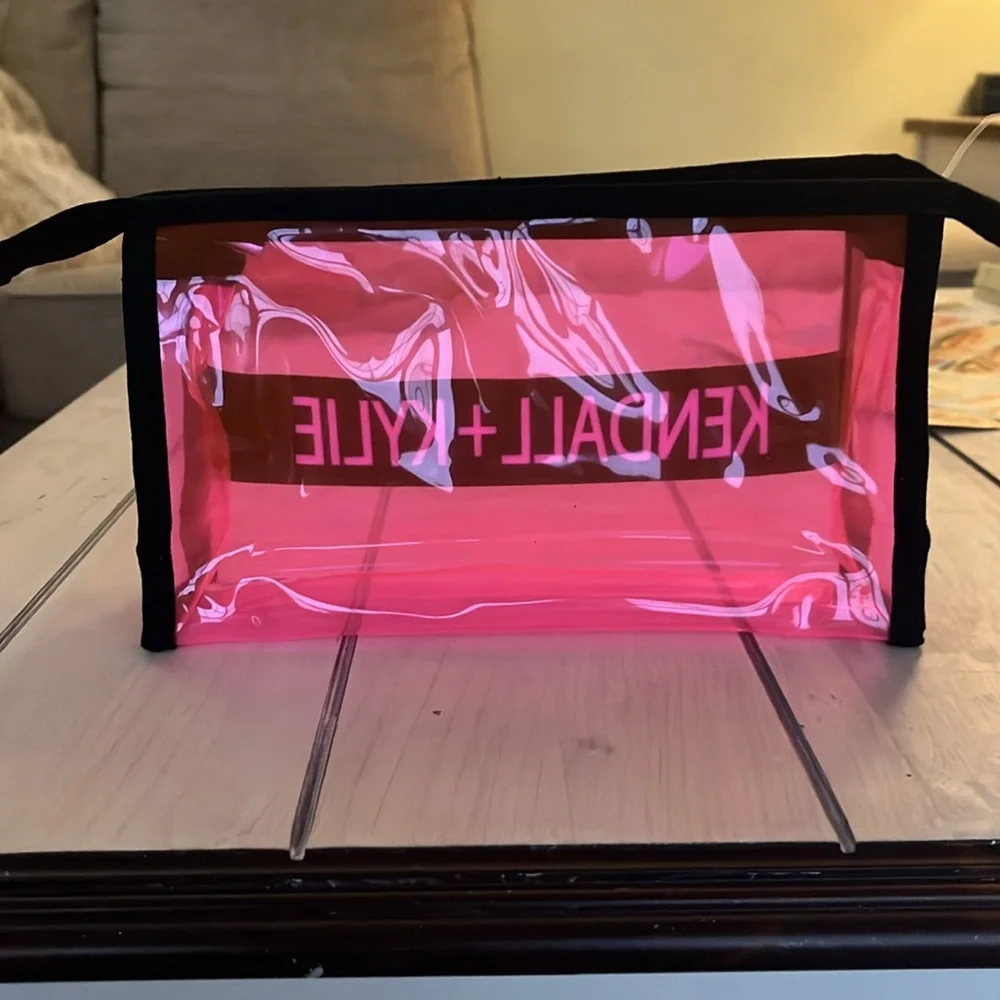 New Kendall & Kyle Translucent Pink Cosmetic Bag